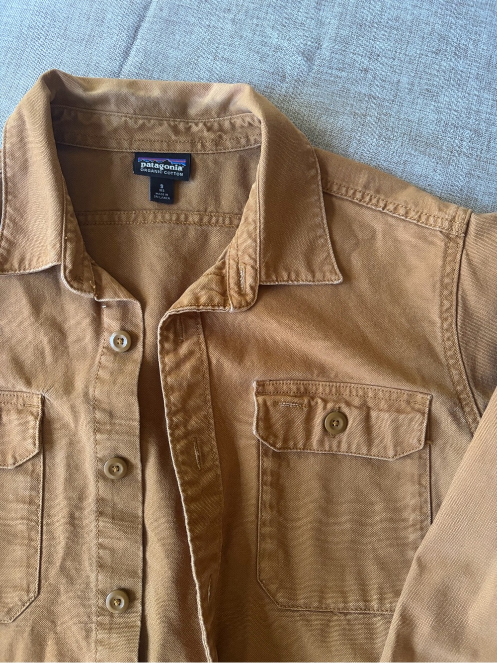 Patagonia Men's Small Tan Shirt with Chest Pockets